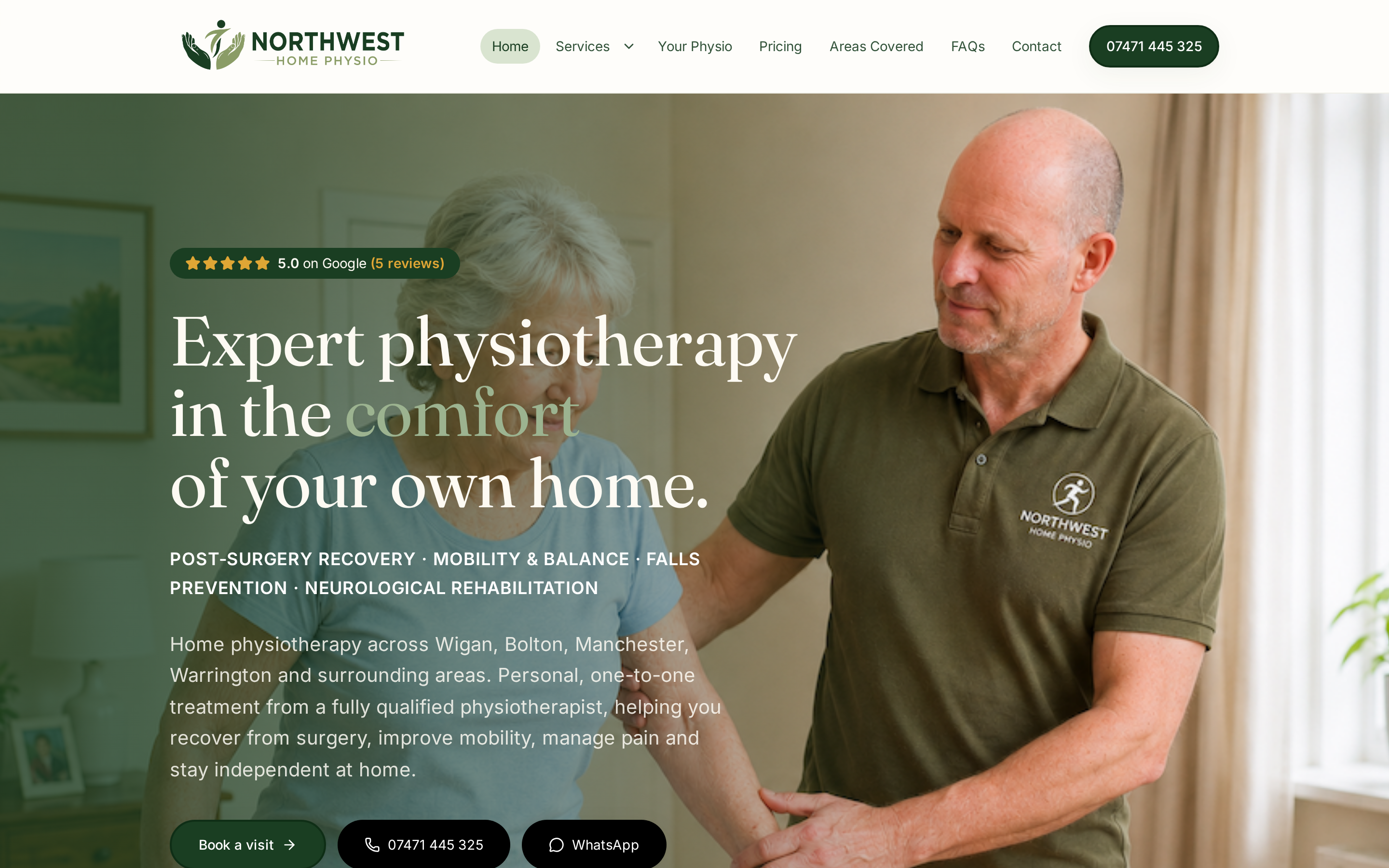 Example of a professional clinic website designed by We Forge Growth